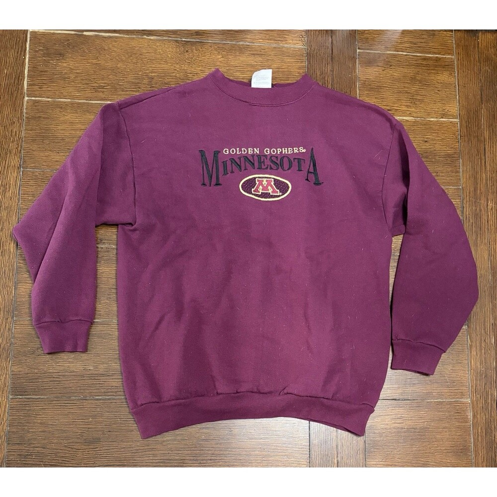 Vintage 90s Minnesota Golden Gophers Mens Size L Crewneck Sweater